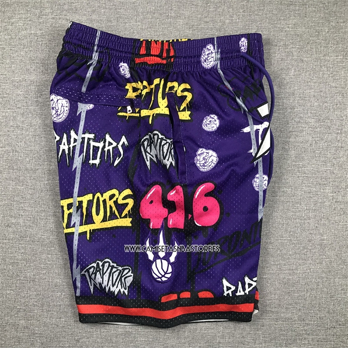 Pantalone Toronto Raptors Just Don Slap Sticker Violeta